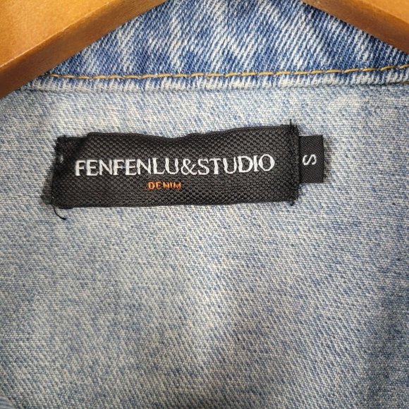 Womens Size Small Denim Jean Jacket Coat button up classic Medium wash casual - Picture 6 of 6